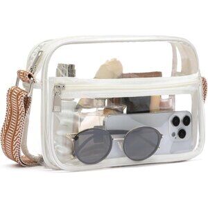 Small Designer Crossbody 5-clearwhite Bag Women Cell Phone Purse Shoulder Wallet